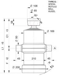 Kippzylinder 5 Stufig Hub 2150 mm 